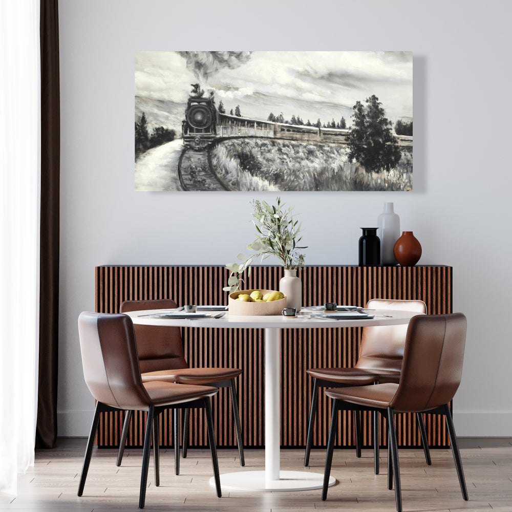Toile Train à vapeur | Décoration de chambre contemporaine