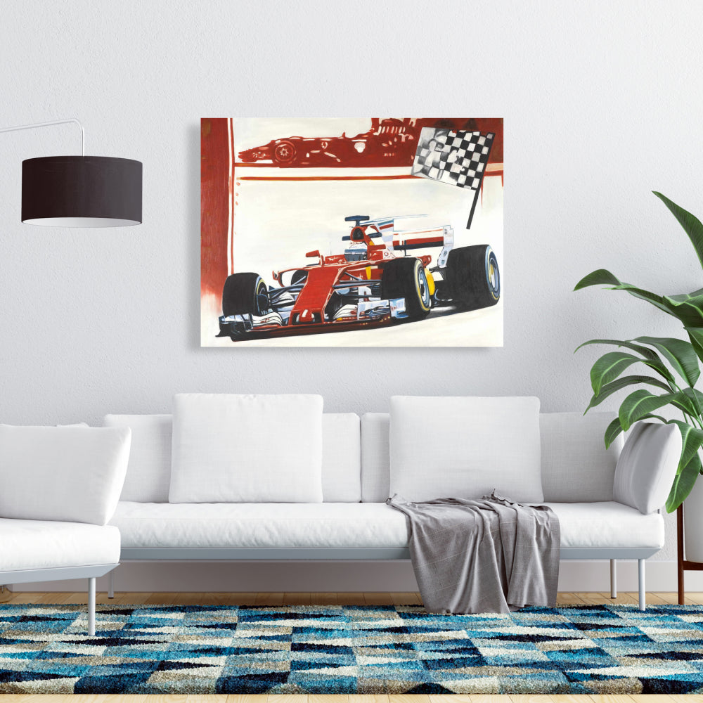 Motorsport Canvas | Red Hobbies Bedroom Wall Art Decor