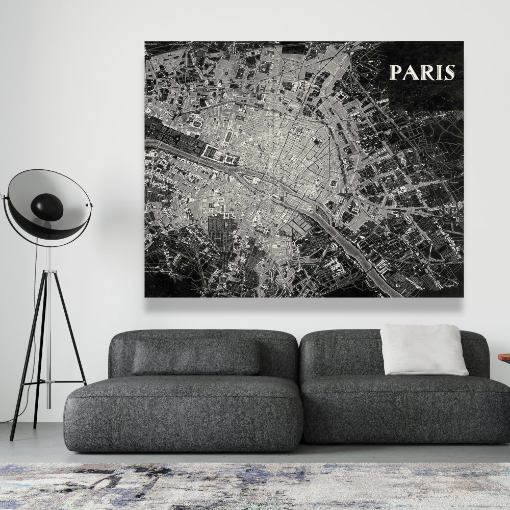 Airplane Satellite View Canvas | Industrial Man Cave Decor