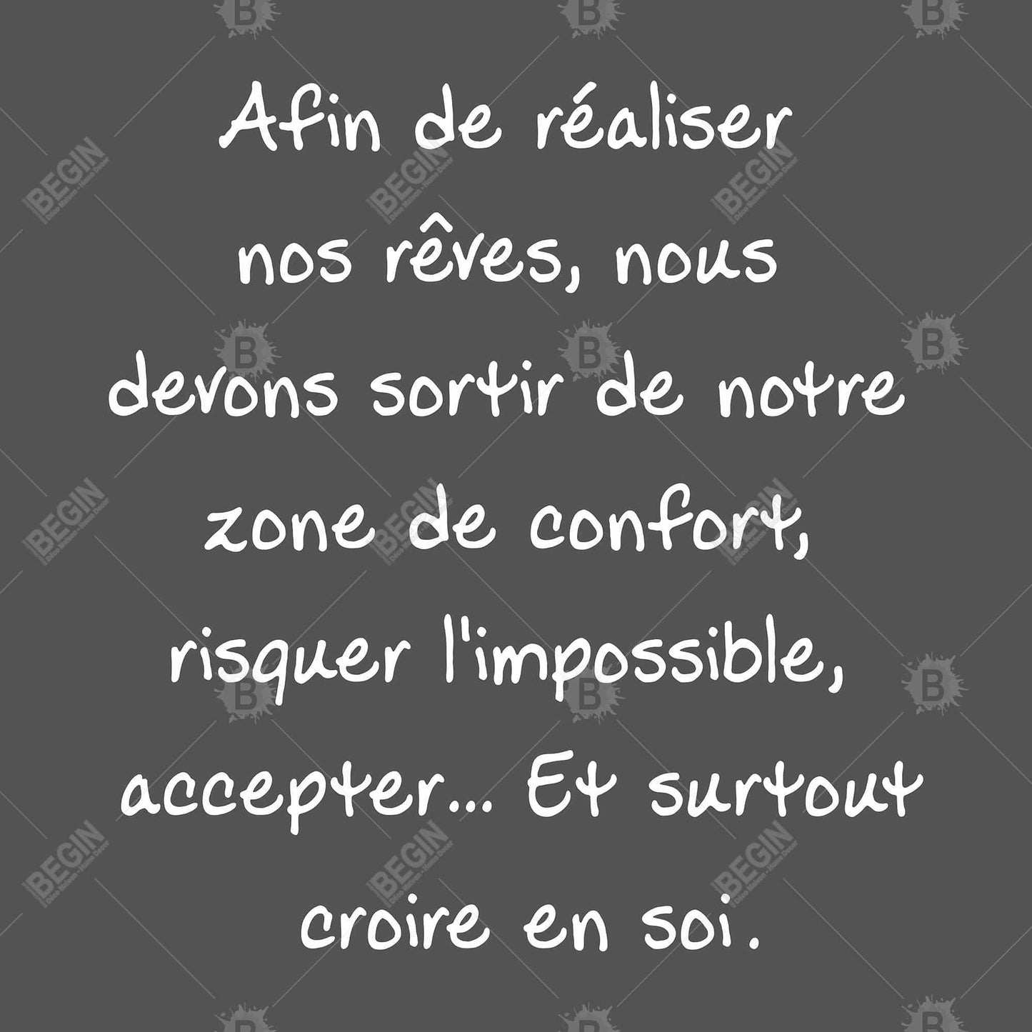 White Motivational Framed Canvas - Make Our Dreams Come True Decor