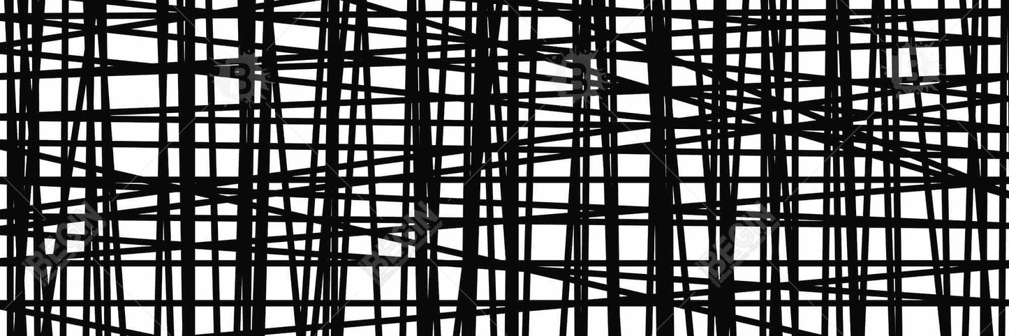 Abstract Small Stripes Canvas - Shapes Contemporary Bedroom Decor