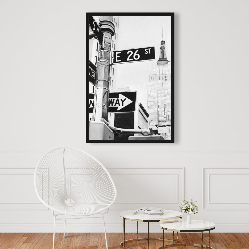 Toile de panneaux de signalisation de New York | Décoration murale
