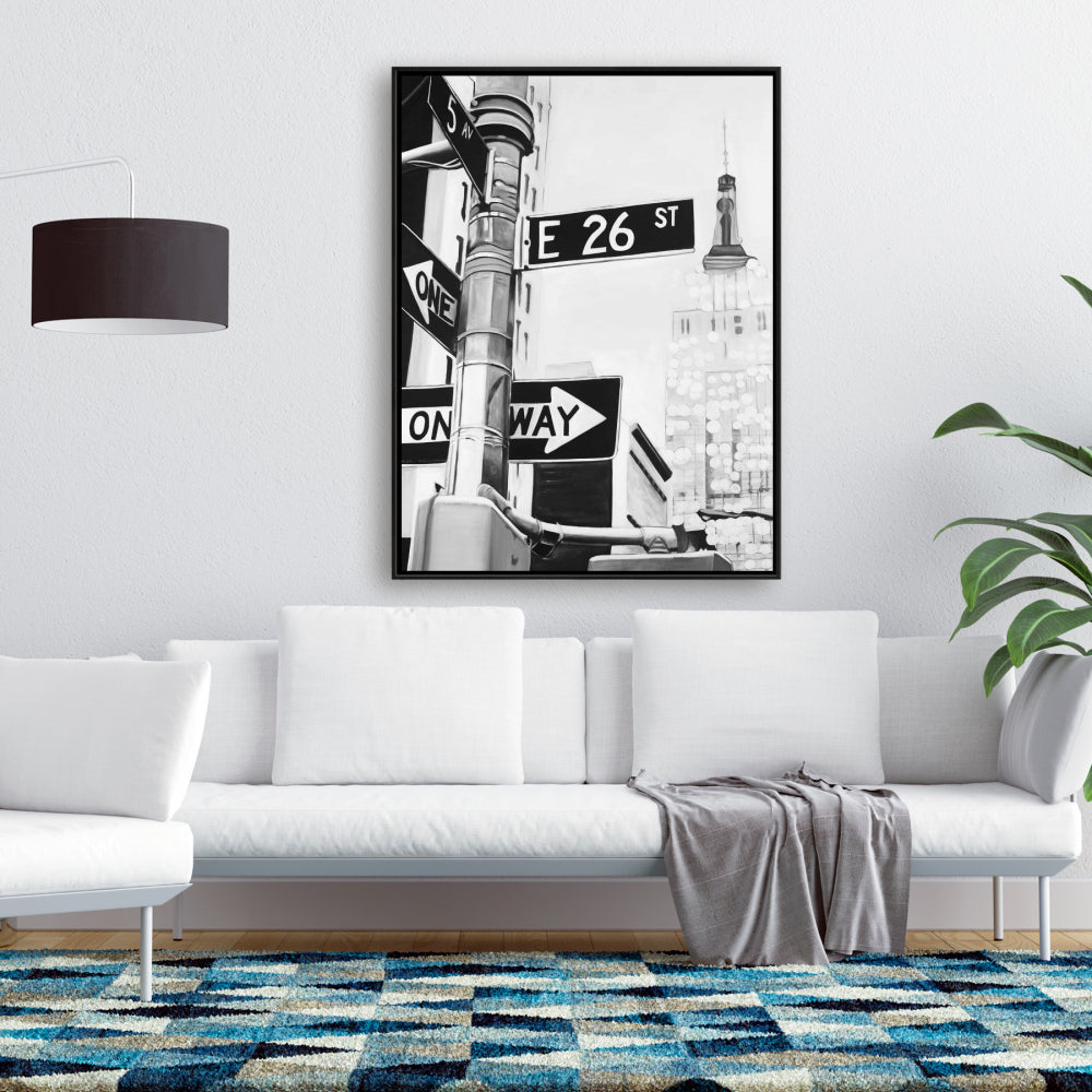 Toile de panneaux de signalisation de New York | Décoration murale