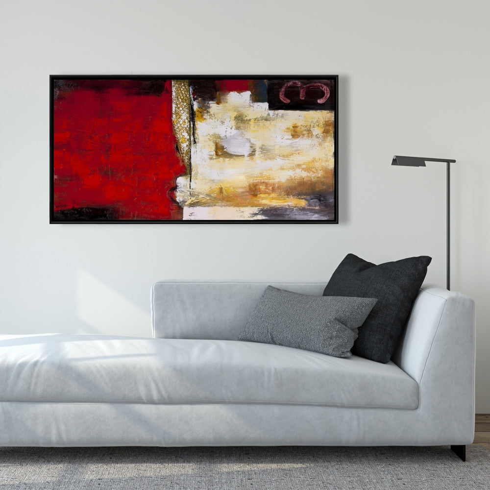 Industrial Abstract Art Canvas | Framed Wall Decor Piece