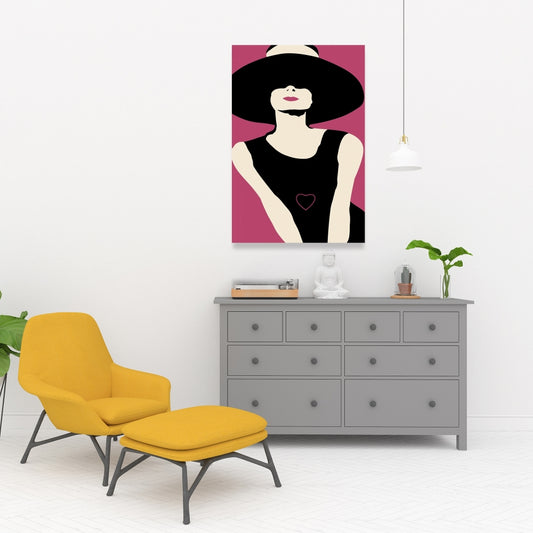 Retro Bedroom Woman Canvas - My Heart to Me | Home Decor