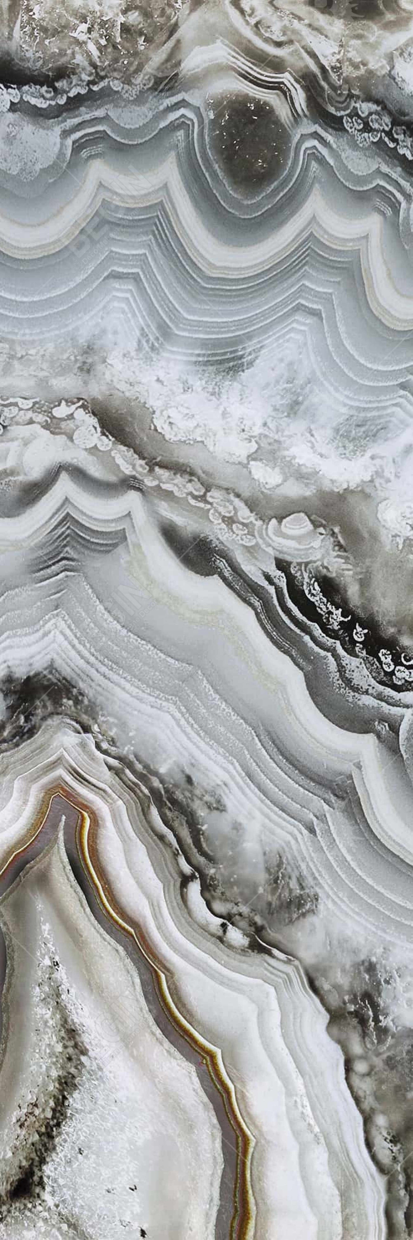 Abstract Geode Canvas - White Abstract Minerals Home Decor