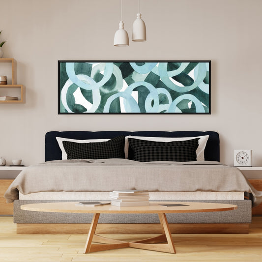 Toile encadrée « Anneaux abstraits » | Décoration de salon