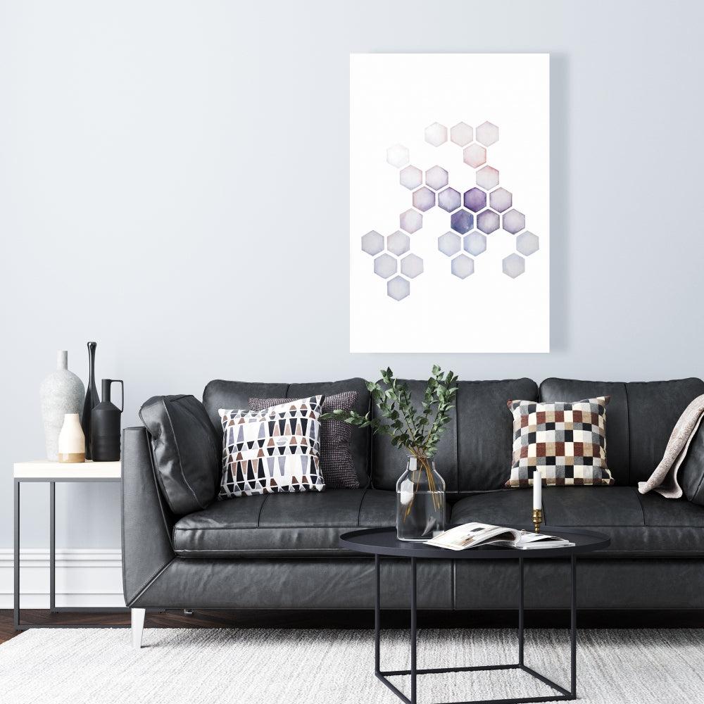 Alveoli Purple Abstract Canvas | Home Decor Wall Art