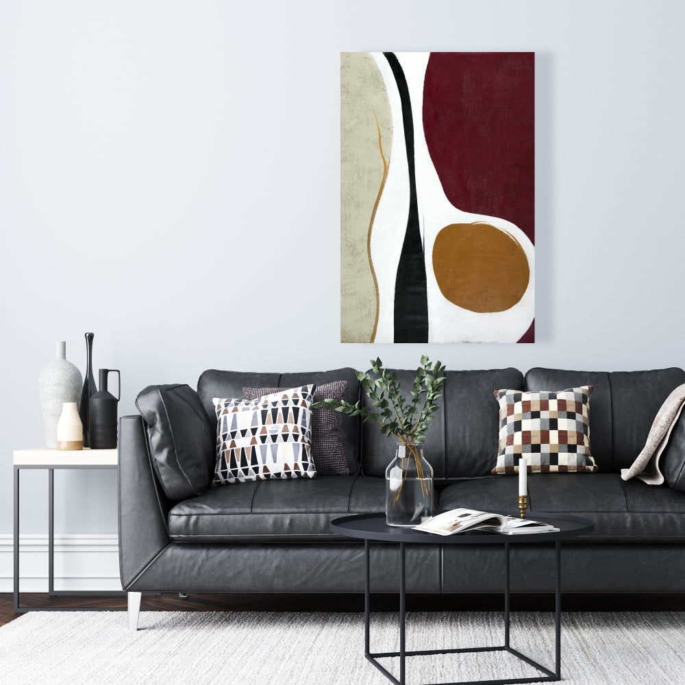 Retro Livingroom Red Canvas Multiform | Home Decor Art