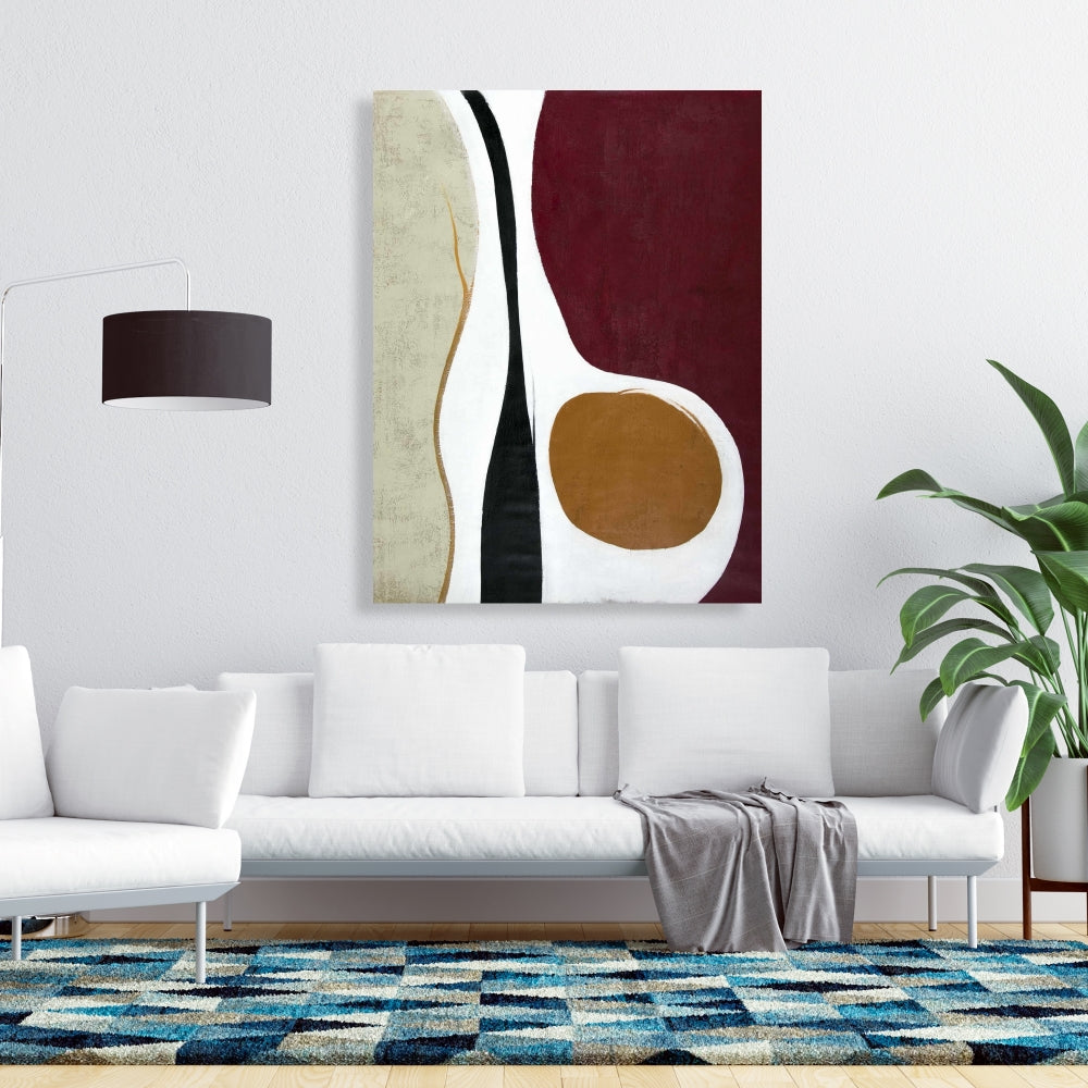Retro Livingroom Red Canvas Multiform | Home Decor Art
