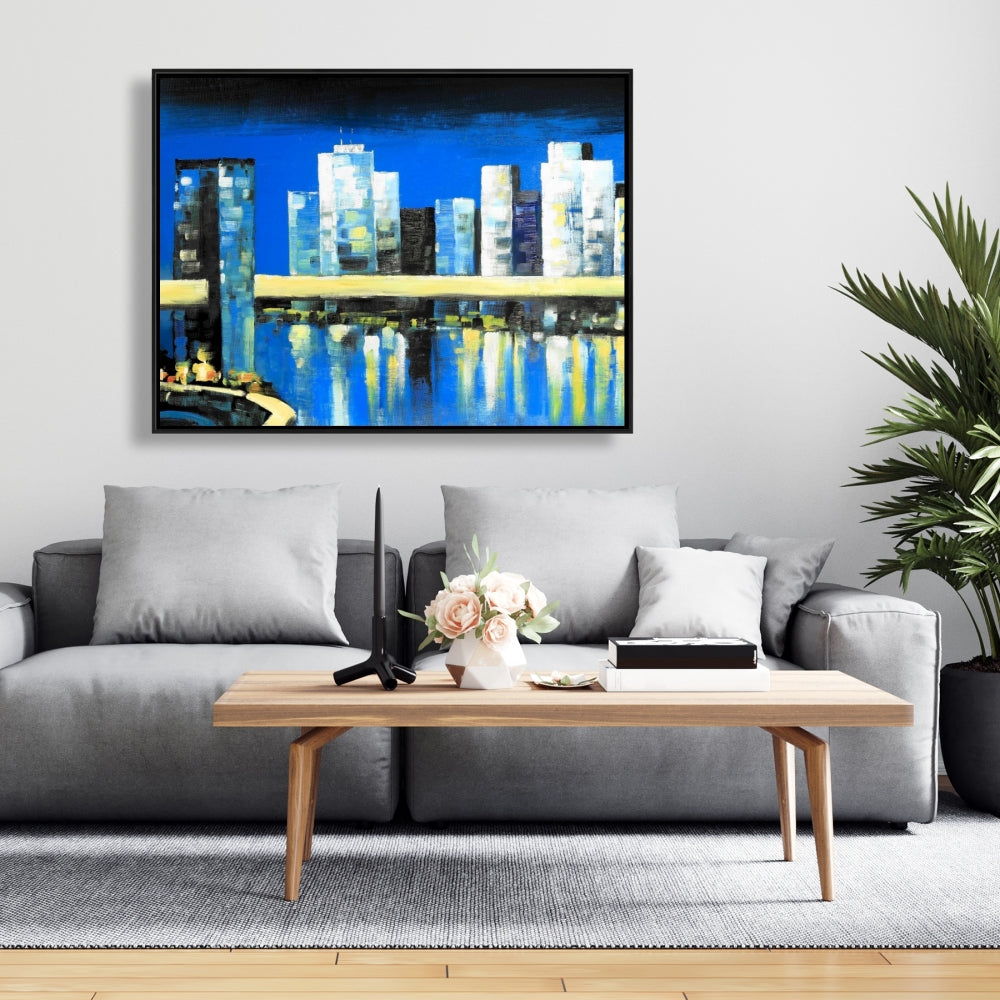 Lower Manhattan Skyline Canvas - Contemporary Bedroom Decor