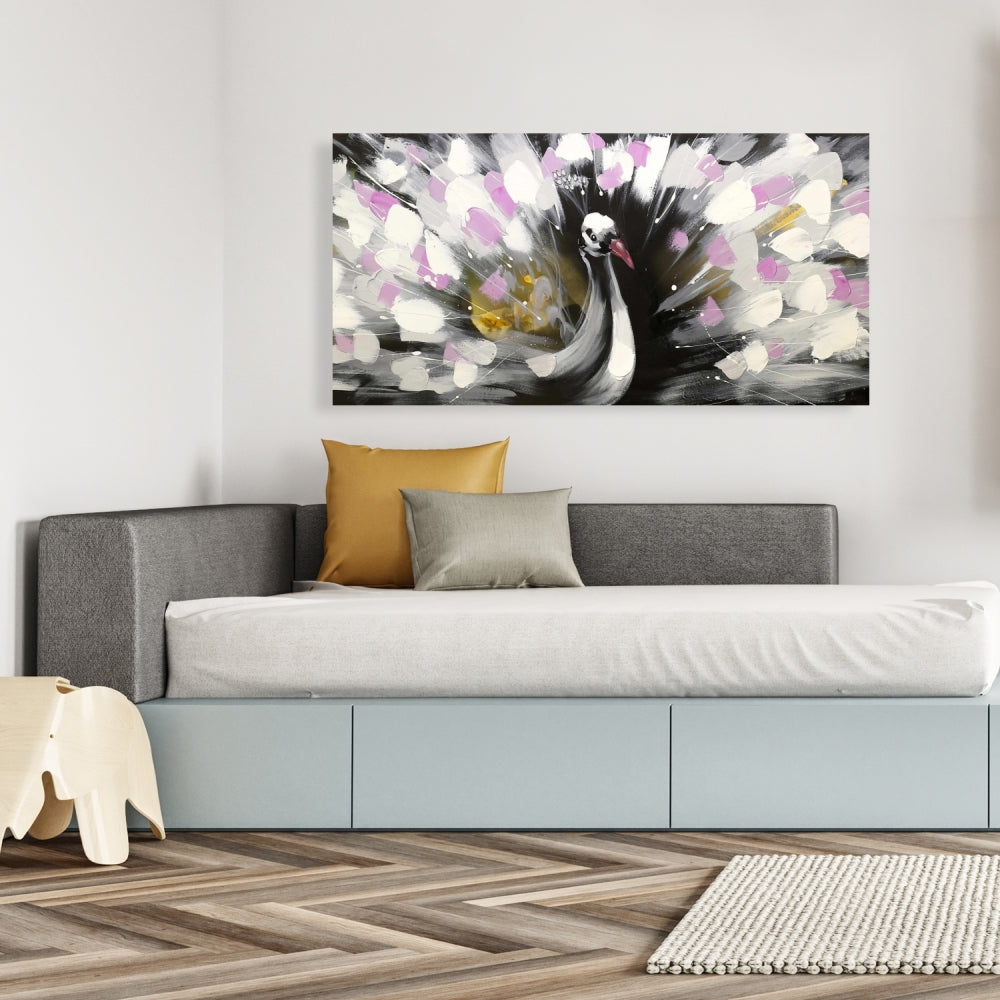 Beautiful Spotted Peacock Canvas | Contemporary Animal Decor