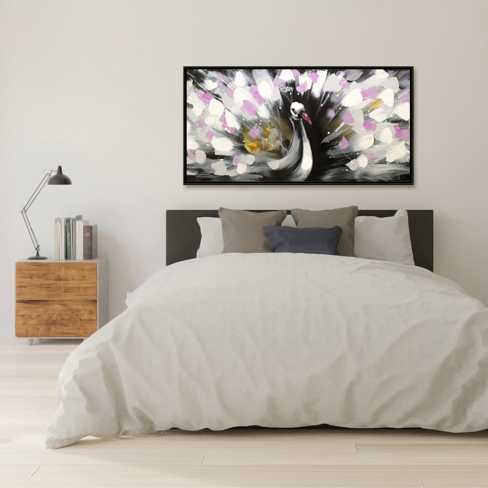 Beautiful Spotted Peacock Canvas | Contemporary Animal Decor