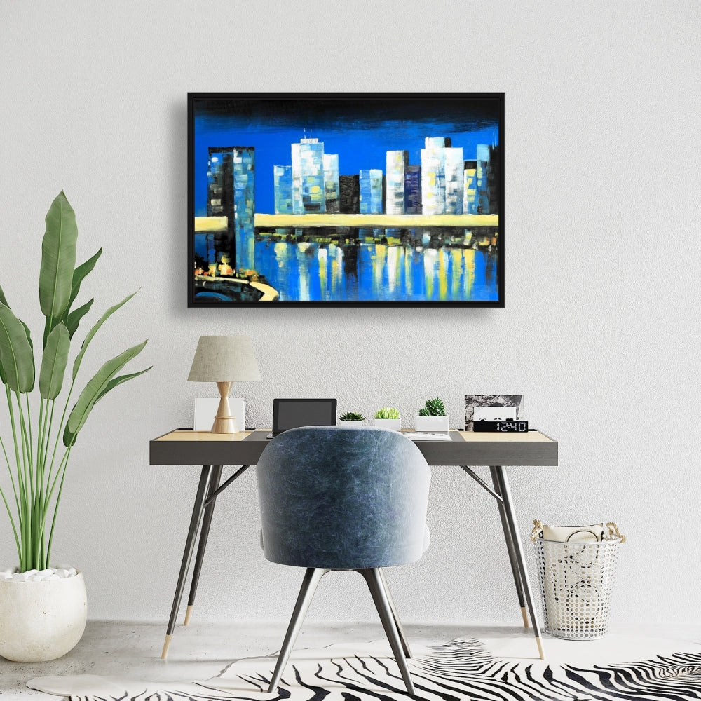 Lower Manhattan Skyline Canvas - Contemporary Bedroom Decor