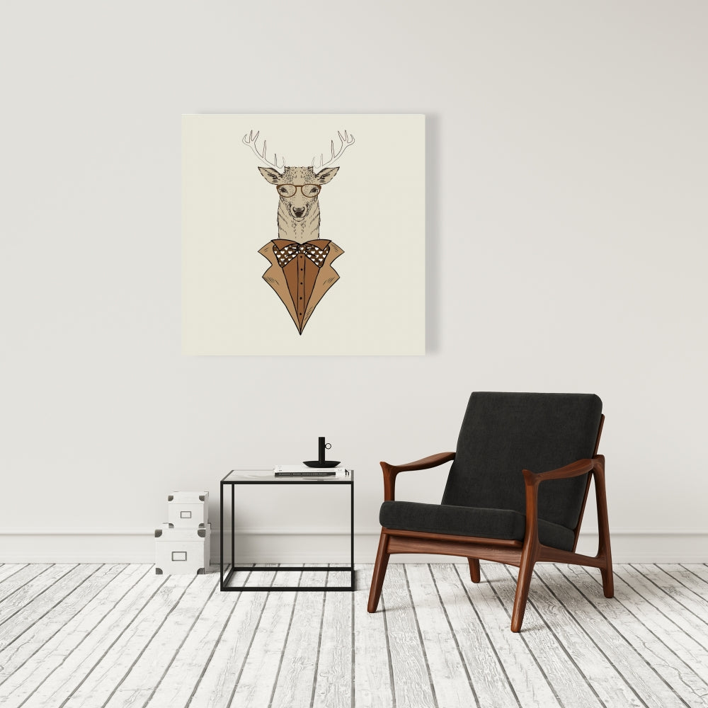 Brown Deer Animals Canvas | Deer with Brown Coat Home Decor