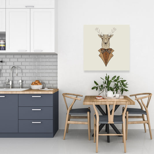 Brown Deer Animals Canvas | Deer with Brown Coat Home Decor