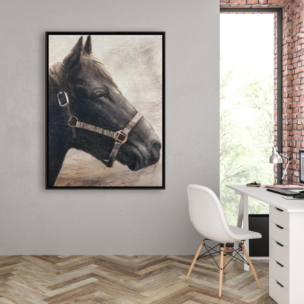 Gallopin the Brown Horse Canvas | Farm Animal Decor | Bedroom