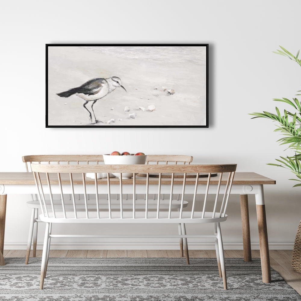 Toile de salle de bain représentant un Bécasseau semipalmé | Décoration d'intérieur