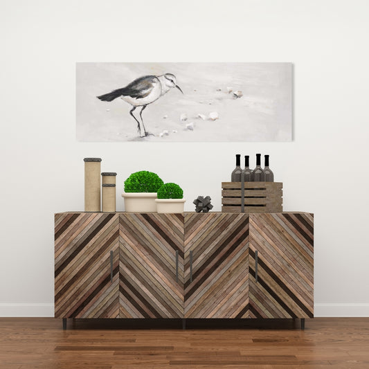 Semipalmated Sandpiper Canvas | Bird Marine Bathroom Decor