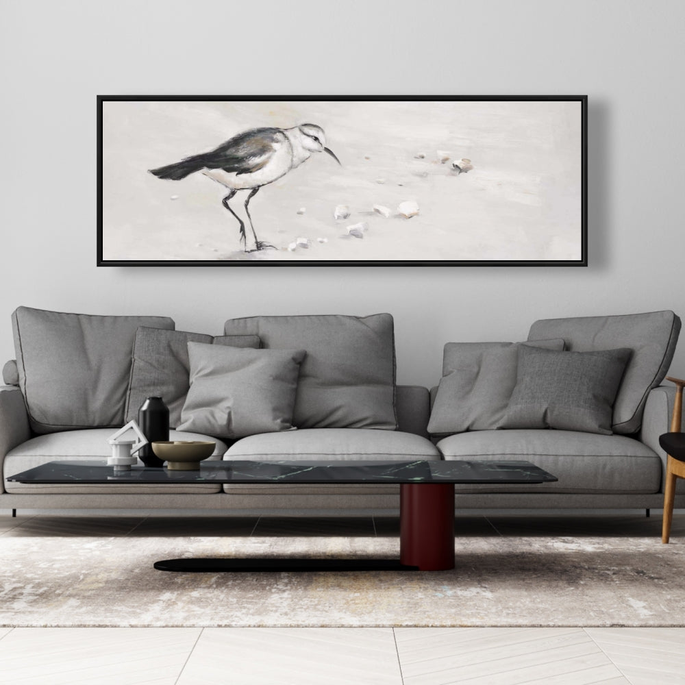 Toile de salle de bain représentant un Bécasseau semipalmé | Décoration d'intérieur