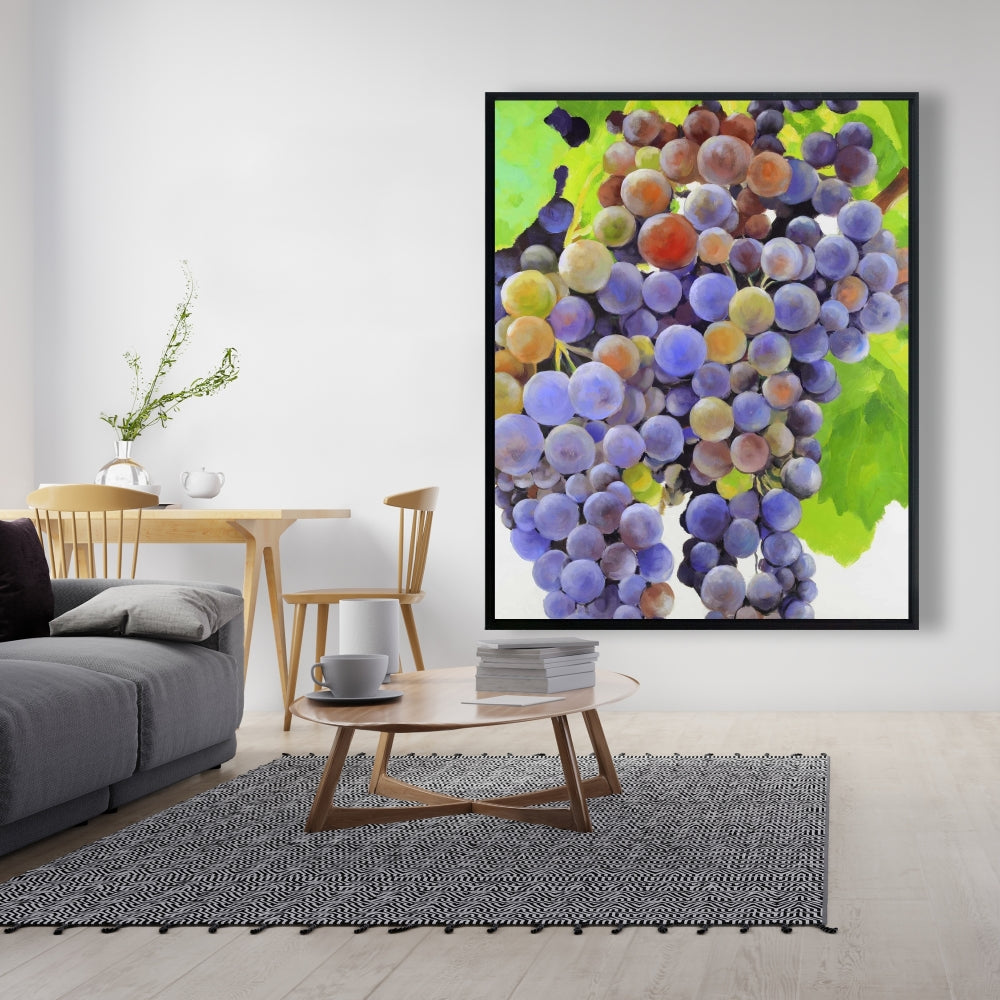 Bunch of Grapes Framed Canvas | Kitchen Decor | Home Art