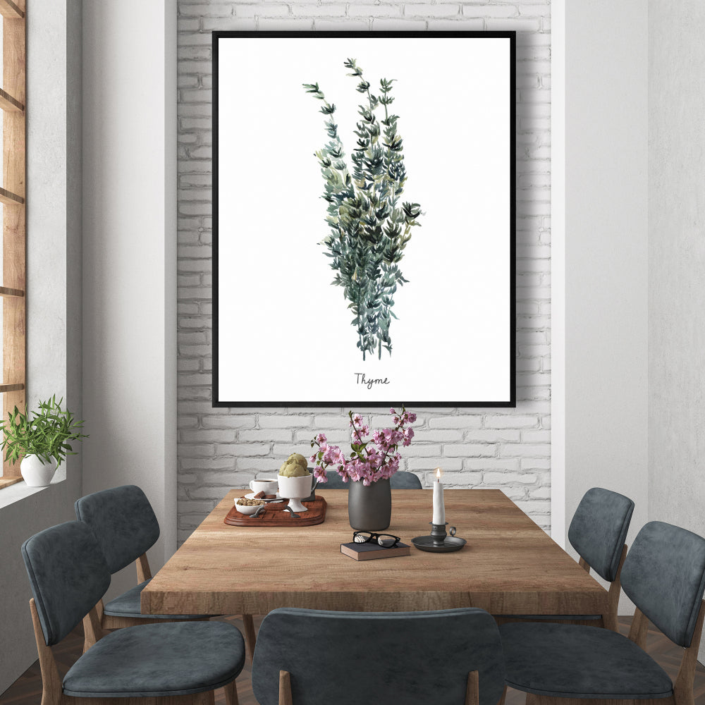 Toile « Feuilles de thym » | Décoration murale pour cuisine
