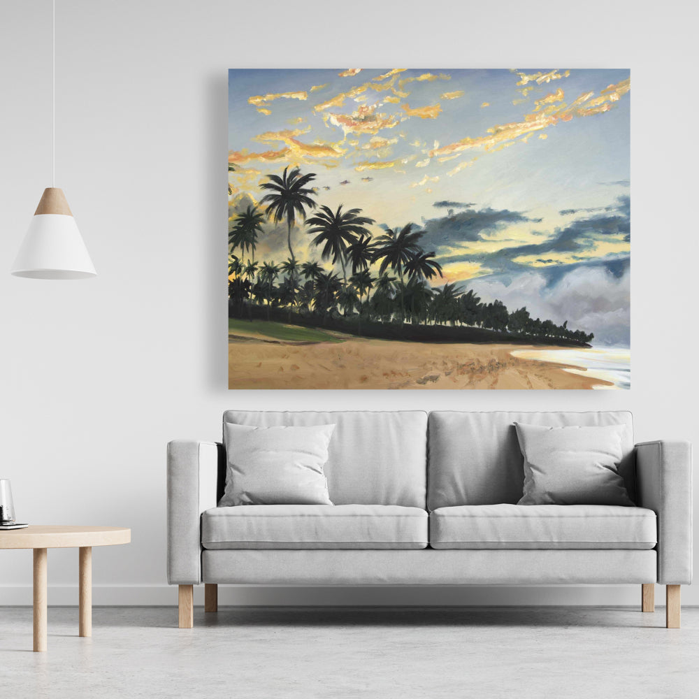 Tropical Summer Moments | Marine Bathroom Blue Canvas Decor