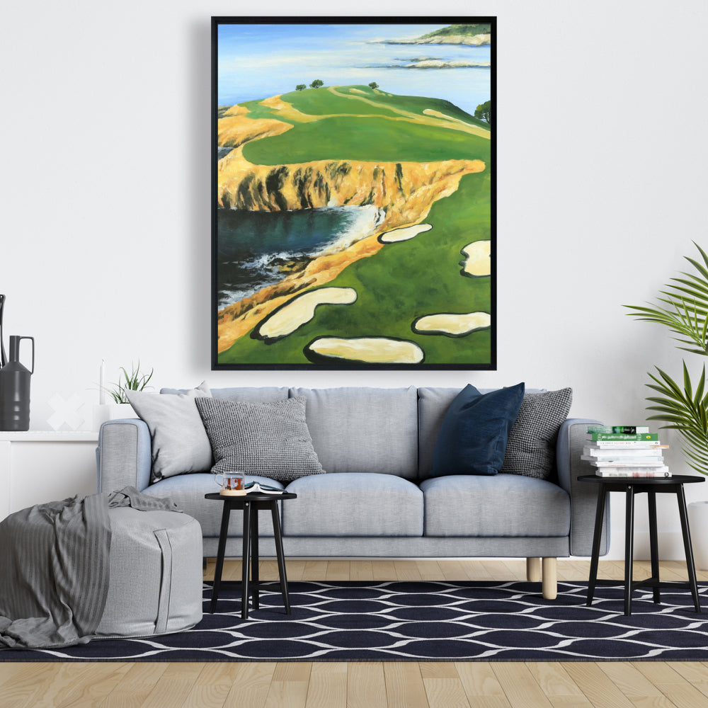 Pebble Beach Golf Links Canvas - Coastal Bedroom Wall Art