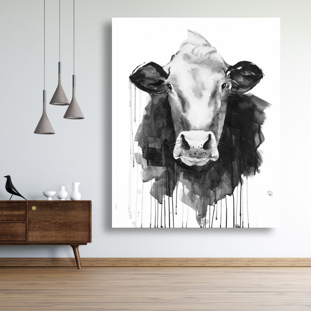 Cow Canvas Art - Farm Animals Kitchen Decor for Home
