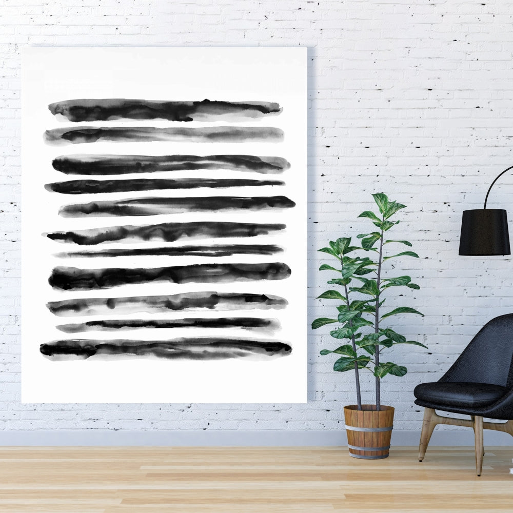Hatching Abstract Shapes Bathroom Canvas - Modern Home Decor