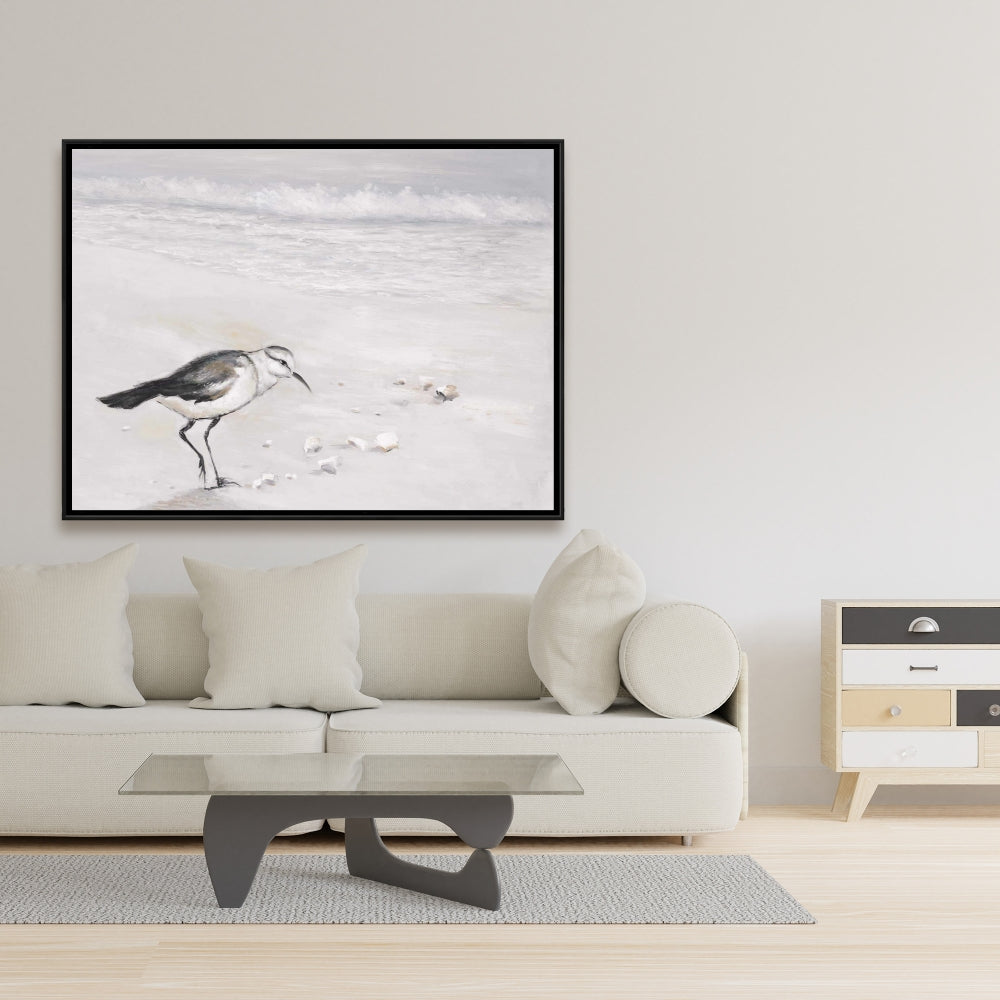 Toile de salle de bain représentant un Bécasseau semipalmé | Décoration d'intérieur