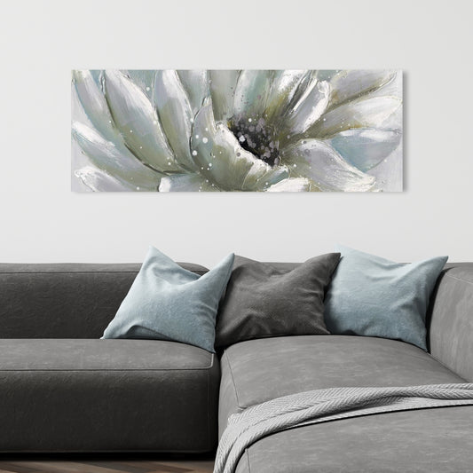 White Chrysanthemum Canvas | Bedroom Floral & Botanical Decor