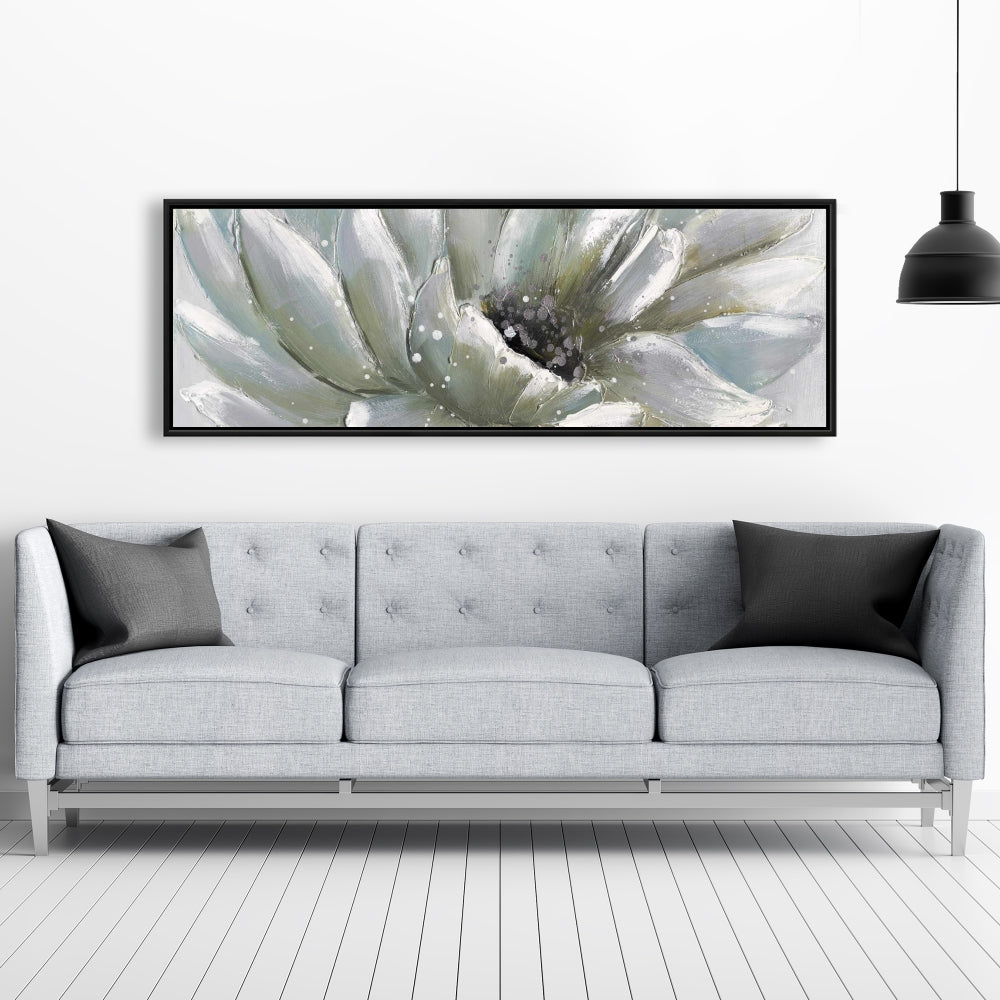 White Chrysanthemum Canvas | Botanical Home Decor - Bedroom
