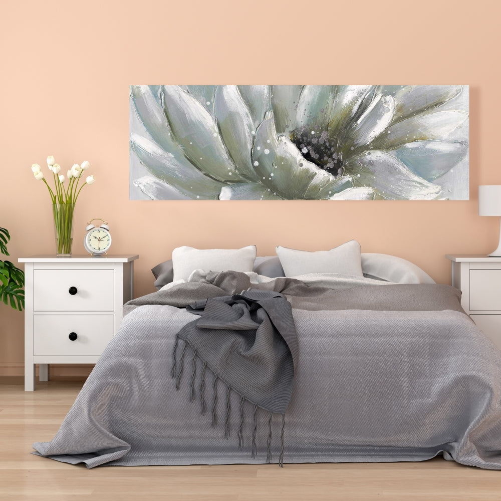 White Chrysanthemum Canvas | Bedroom Floral & Botanical Decor