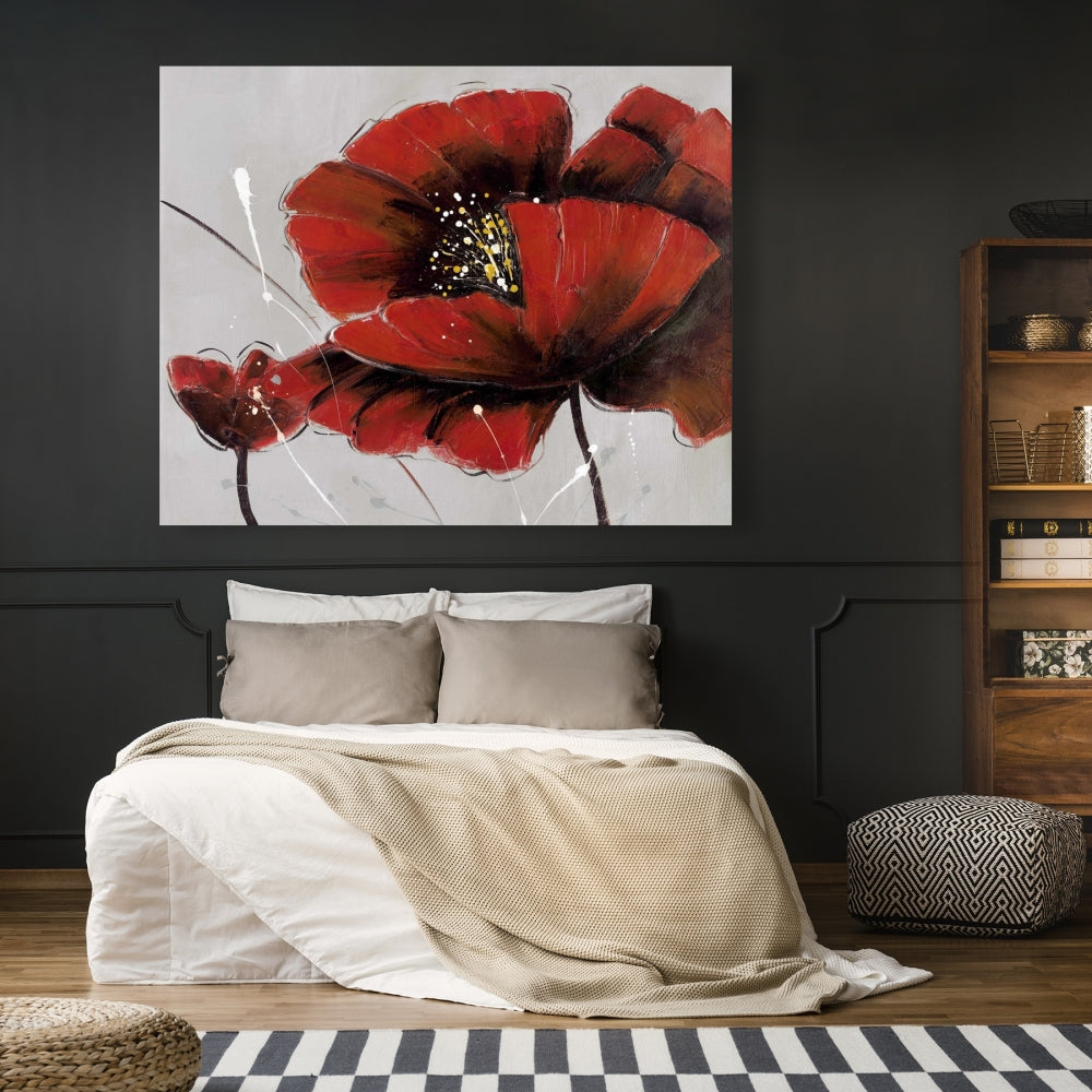 Red Poppy Flowers Canvas | Floral & Botanical Home Decor