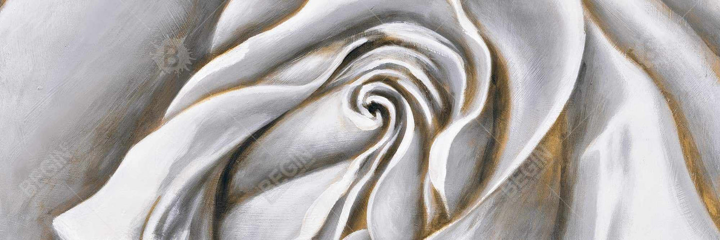 White Rose Delicate Canvas | Floral Botanical Bedroom Decor