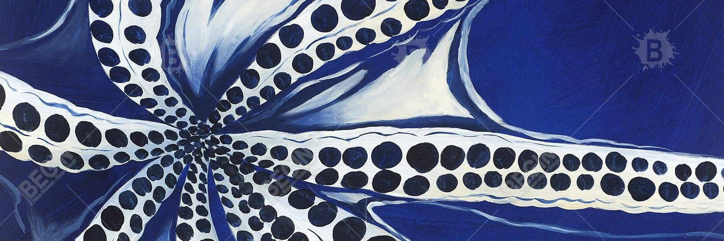 Swimming Octopus Canvas | Bedroom Decor | Blue Framed Art
