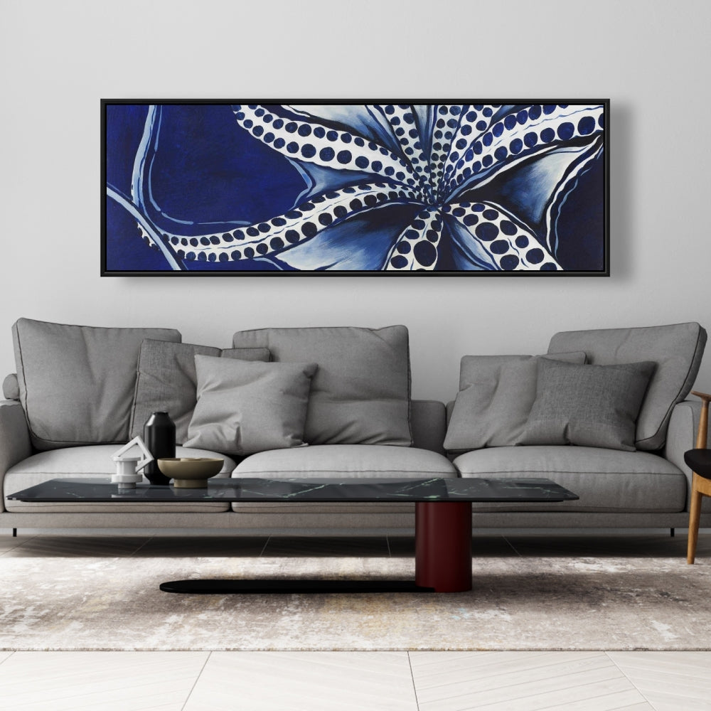 Dancing Octopus Framed Canvas | Aquatic Bedroom Home Decor