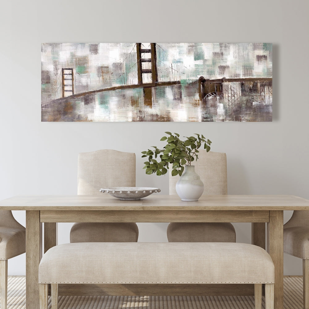 Abstract Golden Gate Canvas | Bedroom Cityscape Decor