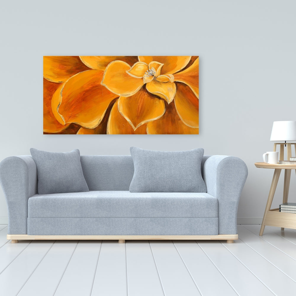 Orange Flower Closeup Canvas | Floral & Botanical Wall Art