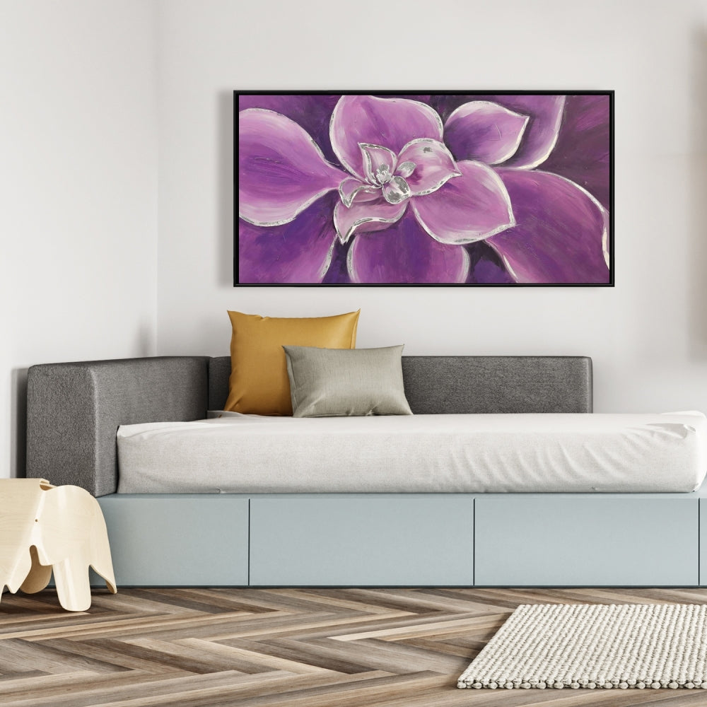 Purple Flower Closeup Canvas | Botanical Home Decor Art