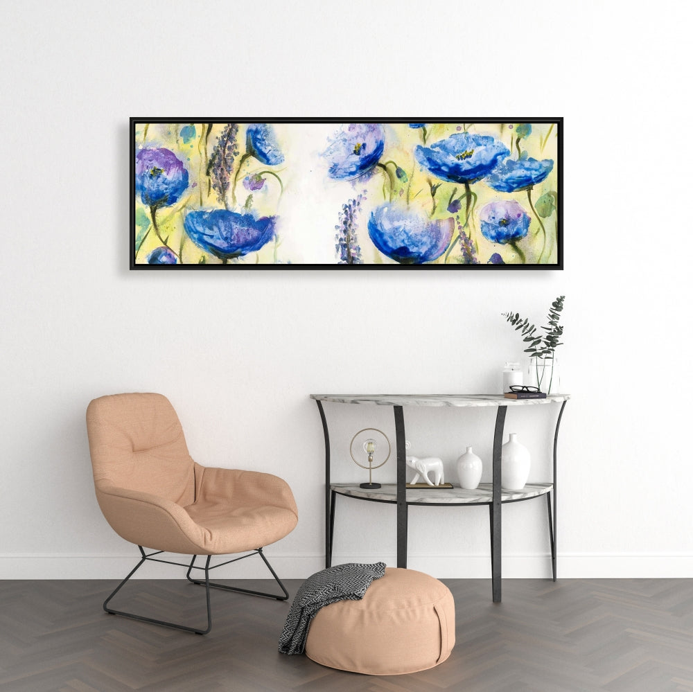 Blue Garden Floral & Botanical Framed Canvas | Home Décor