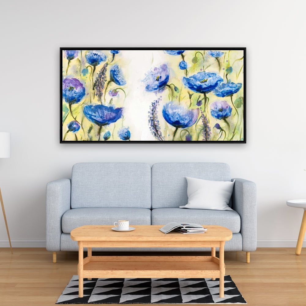 Blue Garden Floral & Botanical Framed Canvas | Home Décor