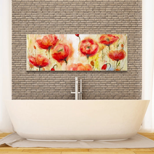 Red Flowers Garden Canvas | Floral & Botanical Home Decor