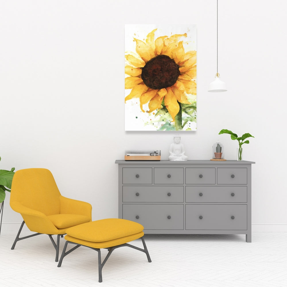 Toile rustique tournesol – Décoration florale et botanique pour la maison