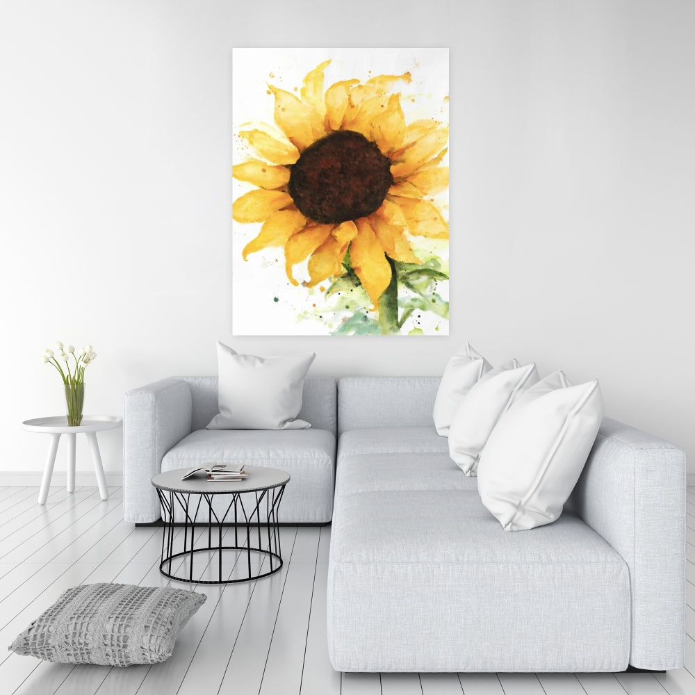 Toile rustique tournesol – Décoration florale et botanique pour la maison