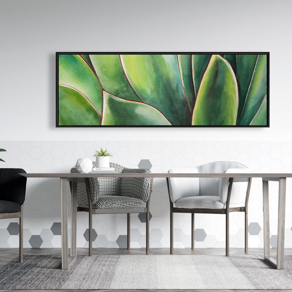 Watercolor Agave Plant - Exotic Botanical Canvas for Bedroom Decor