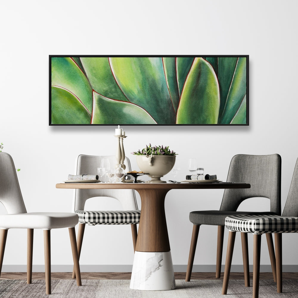 Watercolor Agave Plant - Exotic Botanical Canvas for Bedroom Decor