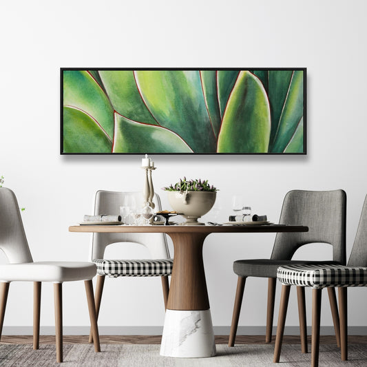 Watercolor Agave Plant - Exotic Botanical Canvas for Bedroom Decor