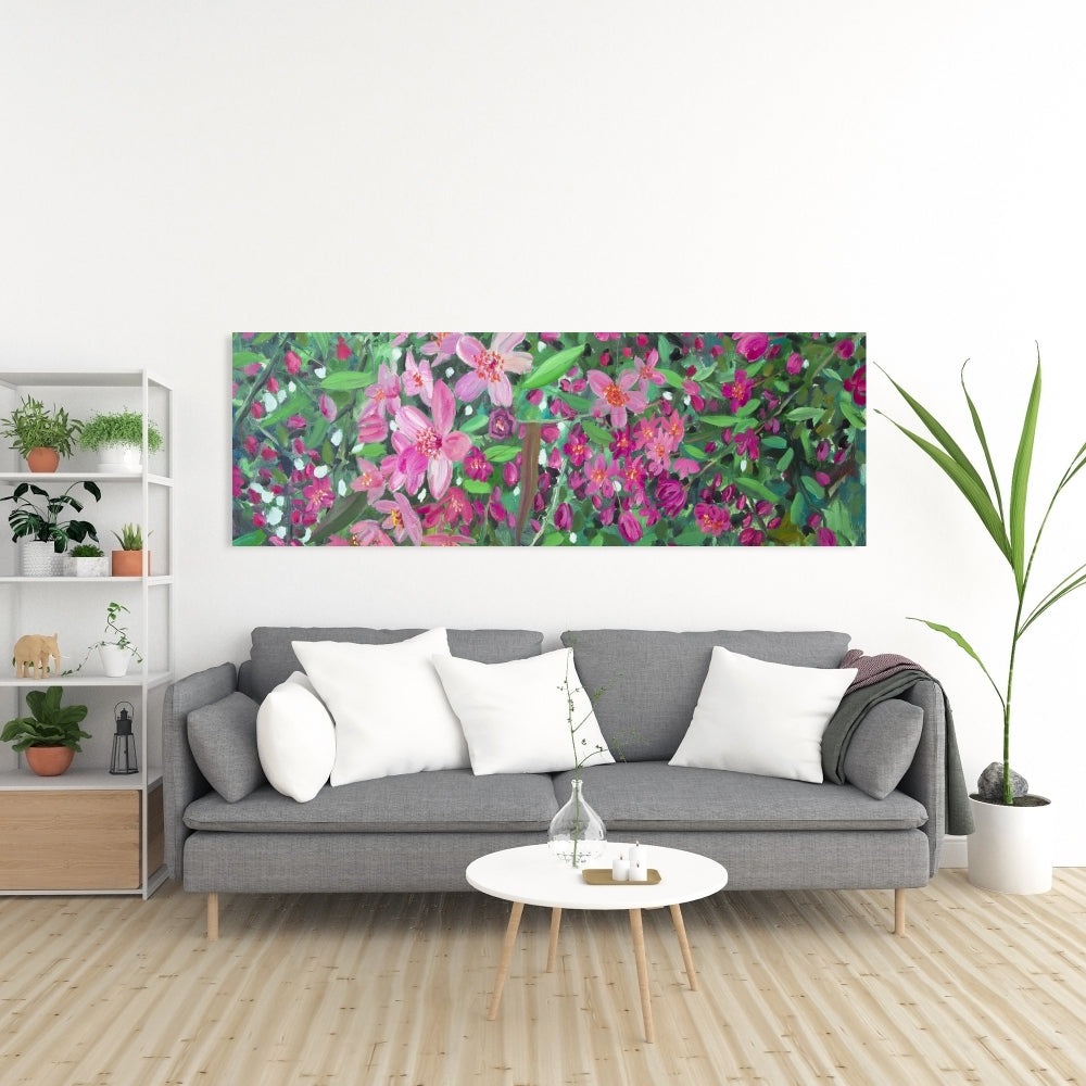 Cherry Tree Blooming Canvas - Floral Botanical Home Decor